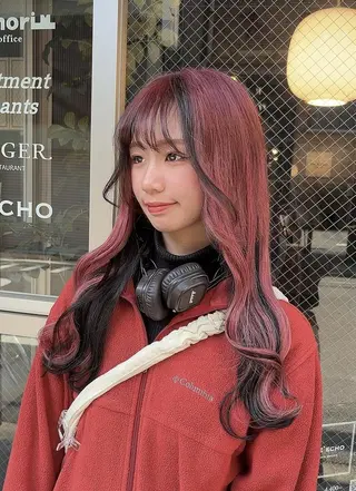 カラー ロング Reflet 新宿/プルエクステのヘアスタイル