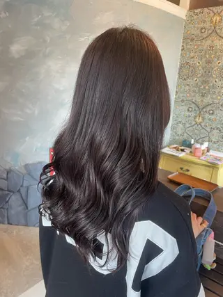 ロング カラー hair make echo滿木あい花のヘアスタイル