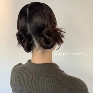 セミロング ヘアアレンジ nonel.所属・透明感🍨レイヤー ヘアセット/miyuのヘアスタイル