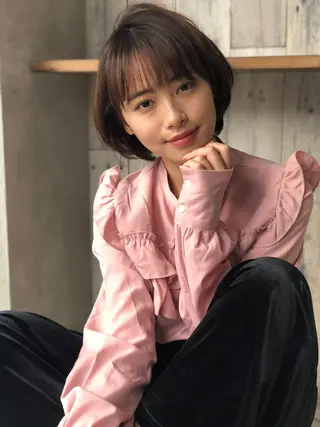 ミディアム カラー パーマ 【ヘアケア特化型】 newi天王寺のヘアスタイル