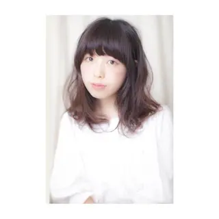 ミディアム セミロング ロング カラー パーマ ツイスパ・波巻き 🩵片平和香奈のヘアスタイル