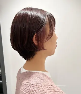 ショート カラー スキバサミを使わない カット🌼唯🌼のヘアスタイル