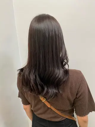 セミロング カラー パーマ ヘアアレンジ ネイル マツエク・マツパ 韓国風ベージュ🤎 赤みなし🌿横浜🤎のヘアスタイル