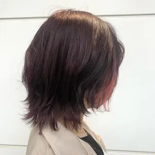 セミロング カラー カトウ ユウカのヘアスタイル