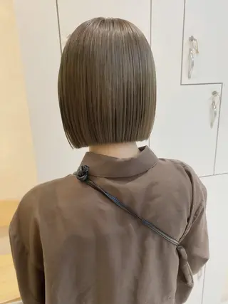 ショート カラー ボブ/ミニボブ 透明感カラーkadoのヘアスタイル