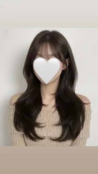 ロング ワンホン韓国風レイヤ ー/表参道/みづきのヘアスタイル