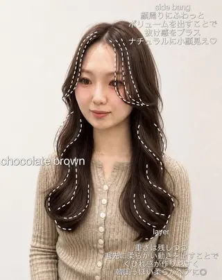 ロング カラー 中韓🇨🇳🇰🇷 トレンド&髪質改善のヘアスタイル