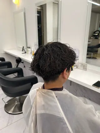 ショート カラー パーマ ヘアアレンジ メンズ 💎韓国/ レイヤー カット/ 暖色🫧のヘアスタイル