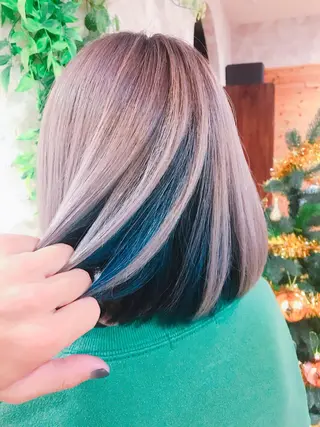 ミディアム カラー 髪質改善【due hair】砂川 翔のヘアスタイル