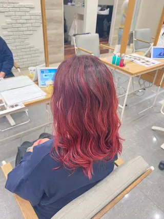 ミディアム カラー 太白区/白髪ぼかし ハイライト/千葉達人のヘアスタイル
