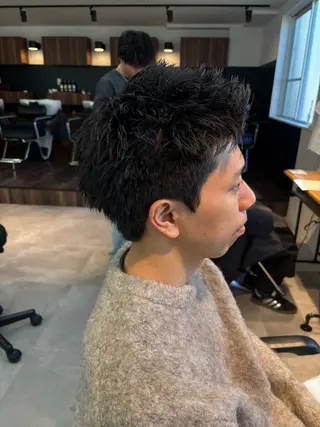 メンズ 保立/フェザーパーマ /メンズカット千葉のヘアスタイル