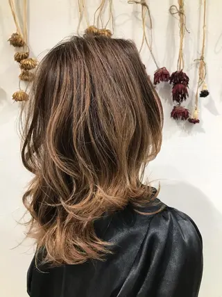 セミロング ヘアアレンジ 【髪質改善】ena 縮毛矯正/落合/新宿のヘアスタイル