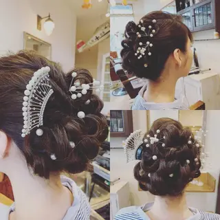 セミロング カラー パーマ ヘアアレンジ 佐藤 俊夫のヘアスタイル