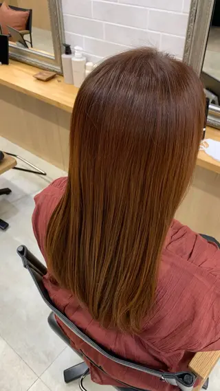 ロング カラー sand leo所属・みやび/ワンカラー /トリートメントのヘアスタイル