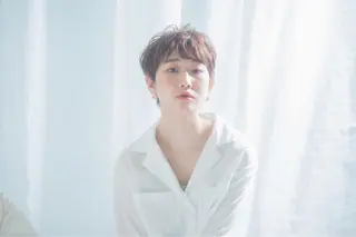 ショート パーマ 星 沙織のヘアスタイル