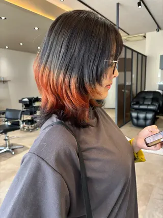 ミディアム 山本 真生のヘアスタイル