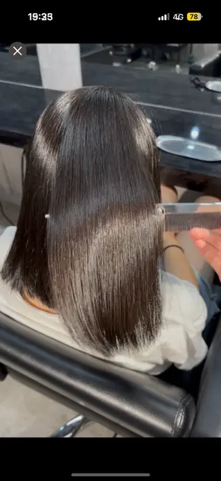 ミディアム 溝渕朋也 /髪質改善ストレートのヘアスタイル