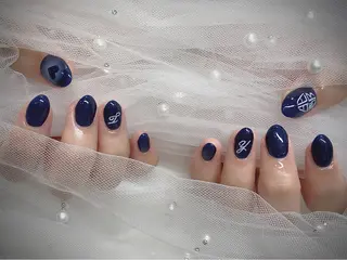 ネイル I-nailロング /ワンホン/キラキラのネイルデザイン