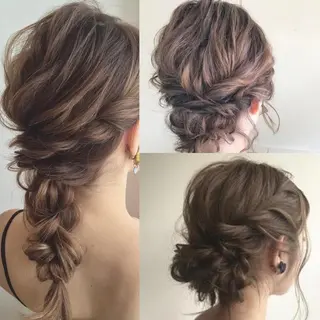 セミロング ヘアアレンジ 【公式】amble luxe池袋東口🩷のヘアスタイル