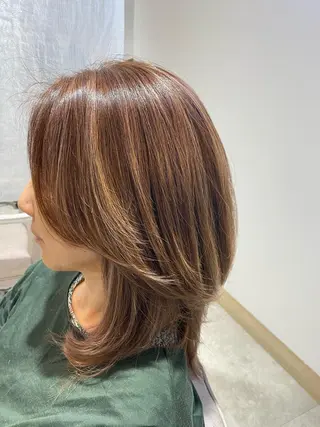 セミロング 芝田 望優のヘアスタイル