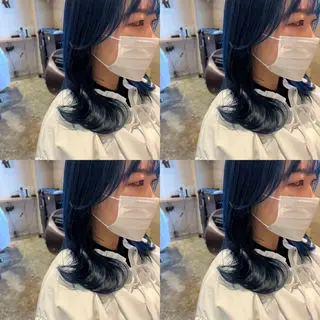 セミロング カラー レイヤーカット/ 縮毛矯正🇰🇷早坂のヘアスタイル