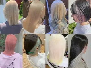 ミディアム カラー 掛川 瑠唯のヘアスタイル