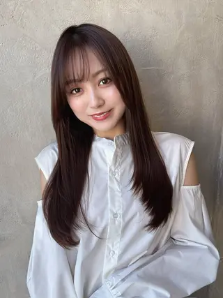 ロング 新宿✨顔周りカット 韓国ヘア/坂本亜裟海のヘアスタイル