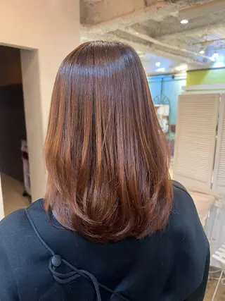 ミディアム ミディアムレイヤー/ 艶カラー🎀　emiのヘアスタイル