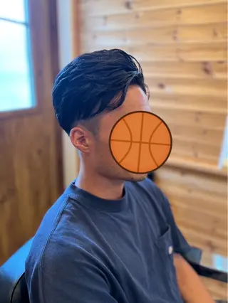 ミディアム パーマ メンズ HOOPbarber shop💈のヘアスタイル