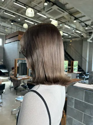 ミディアム カラー パーマ ヘアアレンジ 押切 響　のヘアスタイル