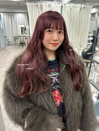 ロング カラー v-lab studio所属・韓国レイヤーカット/ 艶カラー/ noaのヘアスタイル