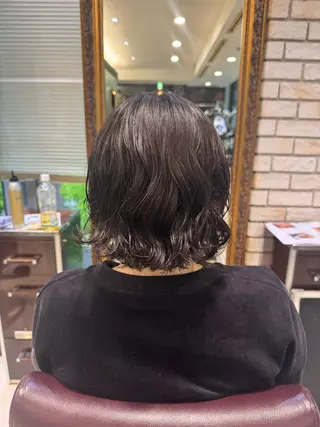 ショート 大人可愛い♡コテ巻き パーマ🌼杉田 萌恵のヘアスタイル