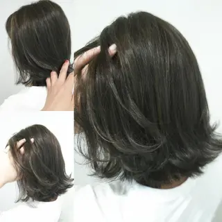 ミディアム カラー パーマ ヘアアレンジ メンズ キッズ ネイル マツエク・マツパ MEGUMI megumiのヘアスタイル