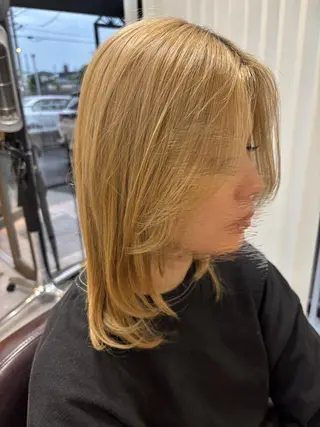 ミディアム 原口 圭織のヘアスタイル