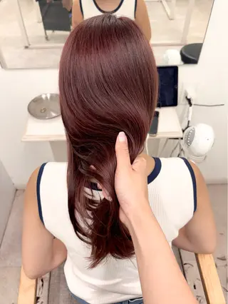 ロング ヘアアレンジ🪽🎀 艶カラー/天王寺のヘアスタイル
