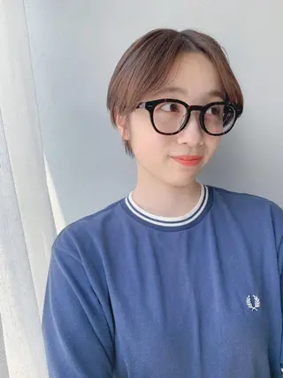 ショート カラー ボブパーマコテ巻き風 パーマNo1深江秀平のヘアスタイル