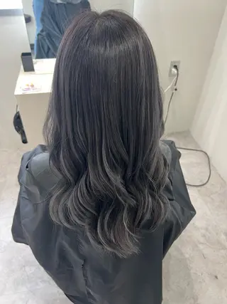 ミディアム カラー 韓国透明感/艶カラー saya🧸🍼のヘアスタイル