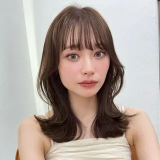 ミディアム カラー 内野 龍海 / レイヤーカットのヘアスタイル