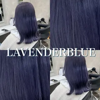 セミロング 寒色＆ブリーチ特化 寒色MiOのヘアスタイル