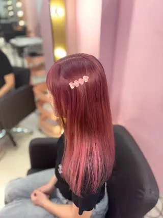 セミロング カラー ヘアアレンジ 甘ふわgirly🎀 ハイトーン🤍Ramのヘアスタイル