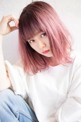ミディアム フジサキ ケンのヘアスタイル