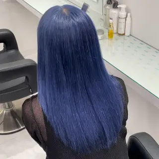 ロング カラー 韓国っぽ♡寒色/暗髪 🫧MOEKA🦋のヘアスタイル