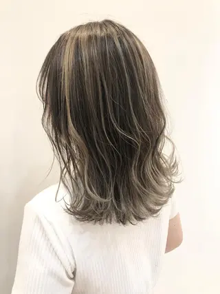 ミディアム カラー シールエクステ×美髪 改善/ヨシモトカンジのヘアスタイル