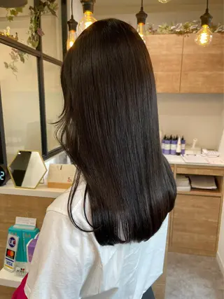 ロング カラー 髪質改善/縮毛矯正/ 艶カラー/ヘッドスパのヘアスタイル