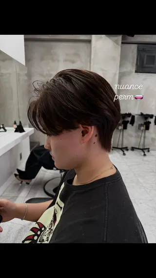 ショート パーマ メンズ レイヤーカット 🫒natsuのヘアスタイル