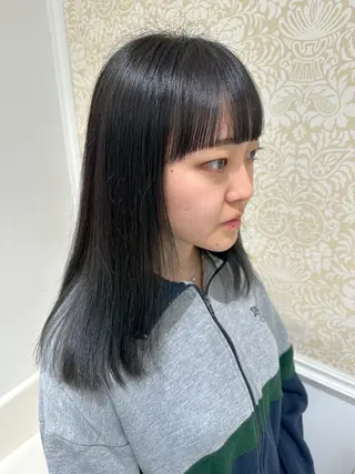 セミロング カラー 髪質改善カラー💎 オオネヨシナリのヘアスタイル