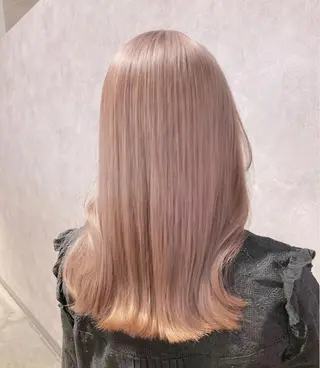 セミロング カラー スキバサミを使わない カット🌼唯🌼のヘアスタイル