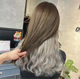 ロング カラー ブリーチ&エクステ 🥀ケアカラー特化のヘアスタイル