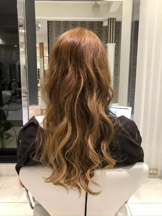 ロング カラー 杉田 一浩のヘアスタイル