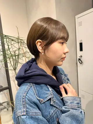 ショート カラー 可愛いベージュ作る 美容師/あかね🧸のヘアスタイル